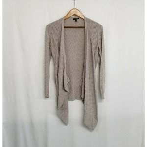 Eileen Fisher Petite Soft Gray Open Front Cardigan